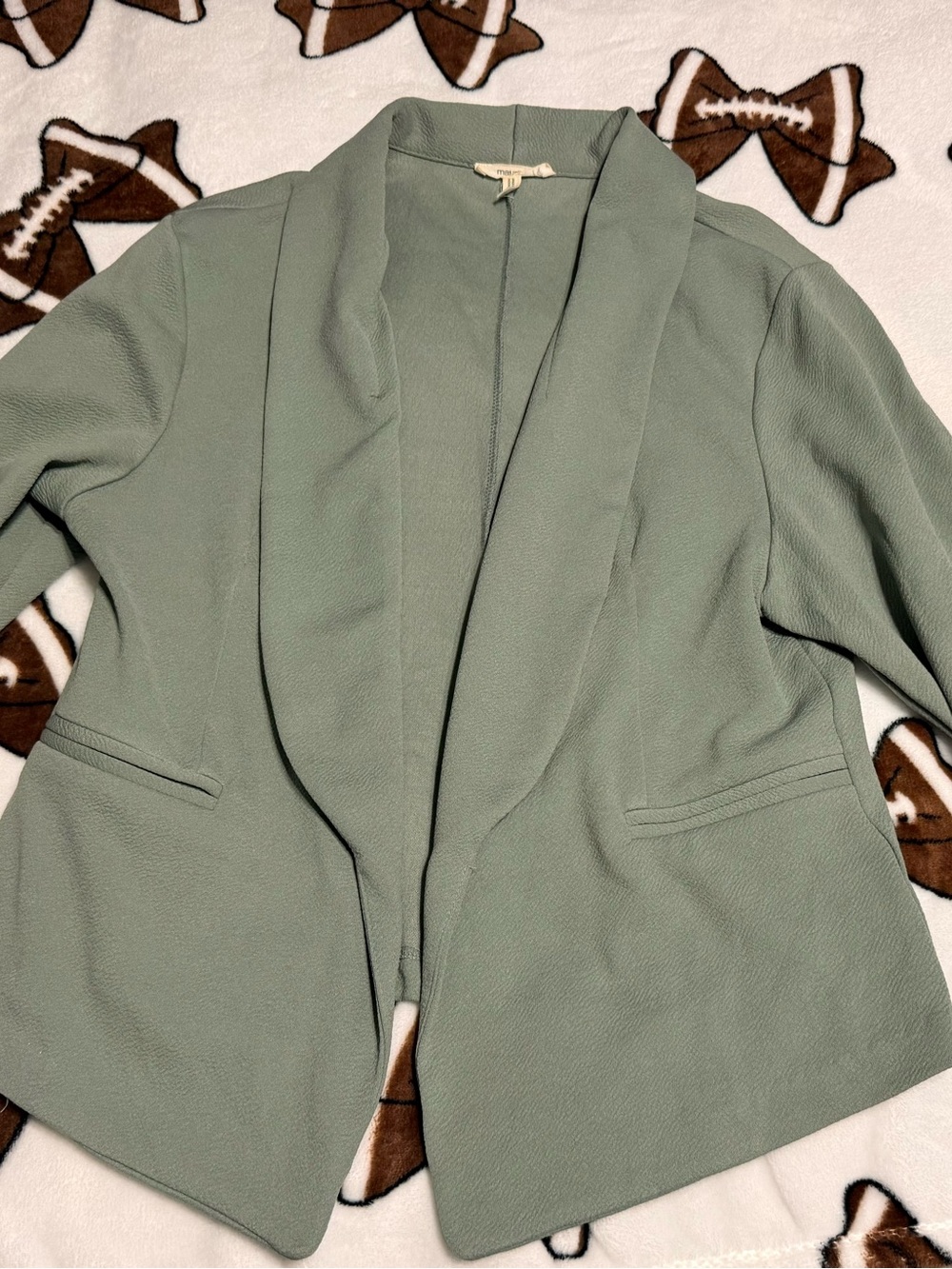 Maurices Light Sage Open-Front Blazer